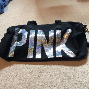 LOVE PINK sparkly duffel bag!